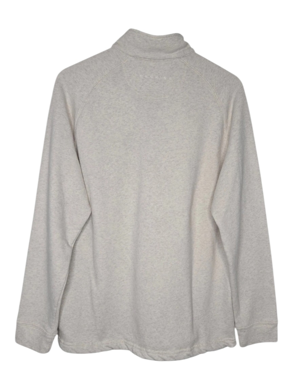 Dunning Golf Mens Oatmeal Mock Neck Natural Hand Quarter Zip Pullover Large - Picture 2 of 9